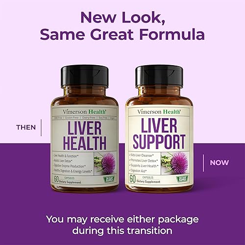 VIMERSON HEALTH VEGAN LIVER CLEANSE DETOX DANDELION ROOT, MILK THISTLE ARTICHOKE FOR LIVER SUPPORT, 2 PACK