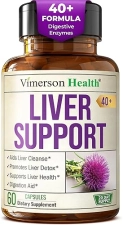 VIMERSON HEALTH VEGAN LIVER CLEANSE DETOX SUPPLEMENT DANDELION, MILK THISTLE ARTICHOKE 60 CAPSULES