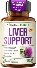 VIMERSON HEALTH VEGAN LIVER CLEANSE DETOX DANDELION, MILK THISTLE ARTICHOKE FOR LIVER SUPPORT, 90 CAPSULES