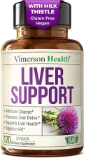 VIMERSON HEALTH VEGAN LIVER CLEANSE DETOX DANDELION ROOT, MILK THISTLE ARTICHOKE SUPPLEMENT, 120 CAPSULES