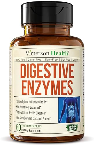 VIMERSON HEALTH DIGESTIVE ENZYMES PROBIOTICS SUPPLEMENT MAKZYME-PRO FORMULA FOR DIGESTION NUTRIENT ABSORPTION, 60 CA