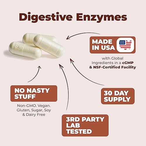 VIMERSON HEALTH DIGESTIVE ENZYMES PROBIOTICS SUPPLEMENT MAKZYME-PRO FORMULA FOR DIGESTION NUTRIENT ABSORPTION, 60 CA