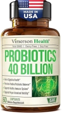 VIMERSON HEALTH PROBIOTICS PREBIOTICS FOR WOMEN MEN, 40 BILLION CFU, GUT IMMUNE SUPPORT, DAIRY-FREE, VEGAN