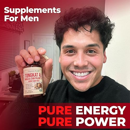 VIMERSON HEALTH HORNY GOAT WEED FOR MEN 1000MG MALE ENHANCEMENT PILLS WITH MACA, TONGKAT ALI GINSENG, 60 CAPS