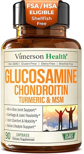 VIMERSON HEALTH GLUCOSAMINE CHONDROITIN MSM JOINT SUPPORT SUPPLEMENT 1500MG, 90 CAPSULES FOR MEN WOMEN