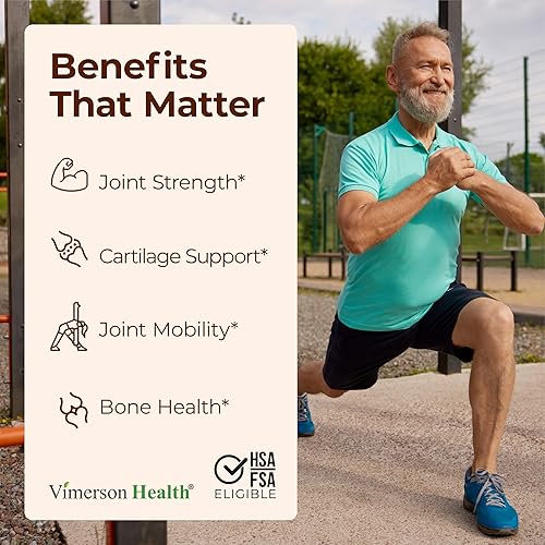 VIMERSON HEALTH GLUCOSAMINE CHONDROITIN MSM JOINT SUPPORT SUPPLEMENT 1500MG, 90 CAPSULES FOR MEN WOMEN