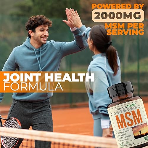 VIMERSON HEALTH MSM 2000MG JOINT SUPPORT SUPPLEMENT CARTILAGE HEALTH, INFLAMMATION RELIEF, VEGAN, 50 DAYS