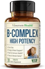 VIMERSON HEALTH  HIGH POTENCY VITAMIN B COMPLEX WITH B12, B6, NIACIN, FOLIC ACID ENERGY IMMUNE SUPPORT, 1-A-DAY