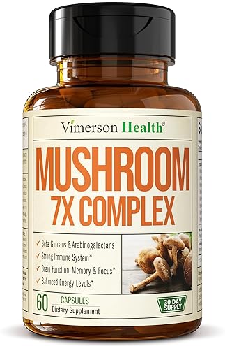 VIMERSON HEALTH 7-IN-1 MUSHROOM COMPLEX SUPPLEMENT LION S MANE, TURKEY TAIL, REISHI, CORDYCEPS MORE FOR FOCUS ENERGY