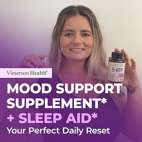 VIMERSON HEALTH 5-HTP 200MG SEROTONIN SUPPLEMENT FOR SLEEP, MOOD STRESS SUPPORT 60 CAPSULES, MADE IN USA