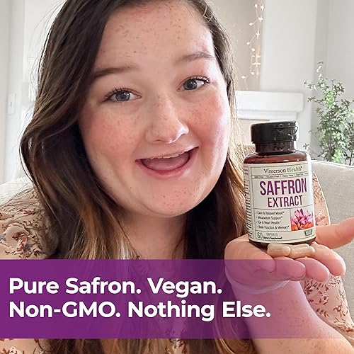 VIMERSON HEALTH SAFFRON SUPPLEMENTS 88.5MG MOOD EYE HEALTH SUPPORT FOR WOMEN MEN 60 VEGAN CAPSULES