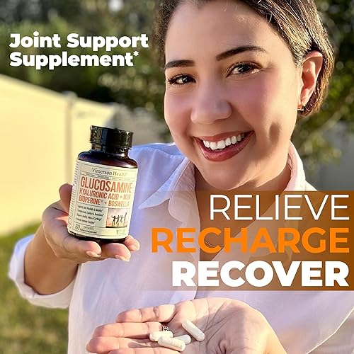 VIMERSON HEALTH GLUCOSAMINE SULFATE JOINT SUPPORT WITH HYALURONIC ACID, BOSWELLIA, MSM BLACK PEPPER 60 CAPS