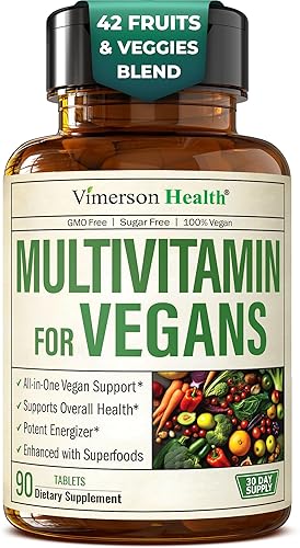 VIMERSON HEALTH VEGAN MULTIVITAMIN TABLETS FOR WOMEN MEN 23 ESSENTIAL VITAMINS MINERALS FOR WELLNESS, 90 CT