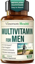 VIMERSON HEALTH MEN S MULTIVITAMIN CAPSULES HIGH POTENCY METHYLATED VITAMINS MINERALS WITH B12, ZINC, D3, C