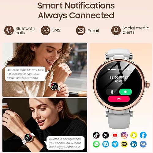 TOZO S8 AMOLED SMART WATCH FOR WOMEN, 1.32 HD FITNESS TRACKER, SLEEP MONITOR, BLUETOOTH CALLS