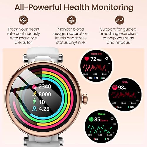 TOZO S8 AMOLED SMART WATCH FOR WOMEN, 1.32 HD FITNESS TRACKER, SLEEP MONITOR, BLUETOOTH CALLS