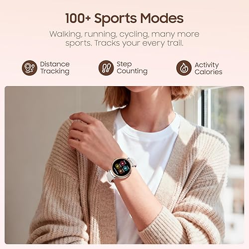 TOZO S8 AMOLED SMART WATCH FOR WOMEN, 1.32 HD FITNESS TRACKER, SLEEP MONITOR, BLUETOOTH CALLS