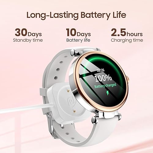 TOZO S8 AMOLED SMART WATCH FOR WOMEN, 1.32 HD FITNESS TRACKER, SLEEP MONITOR, BLUETOOTH CALLS