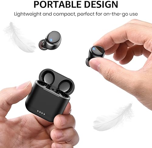 TOZO T6 WIRELESS EARBUDS BLUETOOTH HEADPHONES, 50H PLAYTIME, IPX8, WIRELESS CHARGING CASE