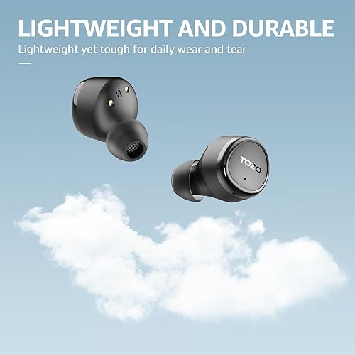 TOZO WIRELESS EARBUDS BLUETOOTH 5.3, WATERPROOF, 30H PLAYTIME, MIC, 32 EQ, CLEAR SOUND