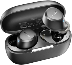TOZO A1 WIRELESS EARBUDS BLUETOOTH 5.3, IPX5 WATERPROOF, 2-MIC, EQ APP, 32H PLAYTIME, BASS