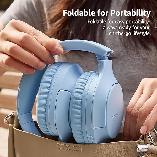 TOZO HA1 BLUETOOTH 5.4 OVER-EAR HEADPHONES, 70H PLAYTIME, DEEP BASS, FOLDABLE, WIRELESS, MIC