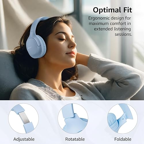 TOZO HA1 BLUETOOTH 5.4 OVER-EAR HEADPHONES, 70H PLAYTIME, DEEP BASS, FOLDABLE, WIRELESS, MIC