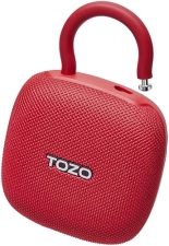 TOZO PE1 PORTABLE BLUETOOTH SPEAKER, IPX8 WATERPROOF, 32H PLAYTIME, BASS, CARABINER, RED