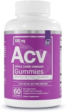 ESSENTIAL ELEMENTS  APPLE CIDER VINEGAR GUMMIES WITH THE MOTHER VEGAN, FOLIC ACID, B6, B12 60 COUNT