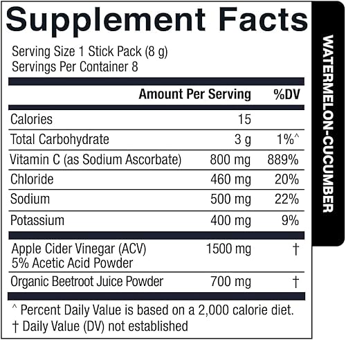 ESSENTIAL ELEMENTS SUGAR-FREE ELECTROLYTE POWDER PACKETS, 24 STICKS, ACV VITAMIN C, VARIETY PACK