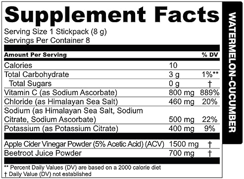 ESSENTIAL ELEMENTS SUGAR-FREE ELECTROLYTE POWDER PACKETS, WATERMELON CUCUMBER, 25 STICKS, HYDRATION