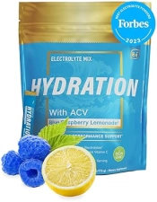 ESSENTIAL ELEMENTS HYDRATION PACKETS BLUE RASPBERRY - SUGAR FREE ELECTROLYTE POWDER, ACV VITAMIN C,