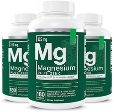 ESSENTIAL ELEMENTS  MAGNESIUM PLUS ZINC VITAMIN D3 TRIPLE STRENGTH, HEART, BONE, MUSCLE SUPPORT 540 TABLETS