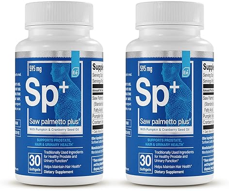 ESSENTIAL ELEMENTS  SAW PALMETTO PLUS FOR MEN PROSTATE, BLADDER URINARY HEALTH SUPPLEMENT WITH PUMPKIN CRANBERRY