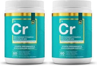 ESSENTIAL ELEMENTS  MICRONIZED CREATINE MONOHYDRATE POWDER UNFLAVORED, 2 PACK 60 SERVINGS FOR MEN WOMEN