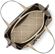 MICHAEL KORS EMILIA SMALL SATCHEL HANDBAG FOR WOMEN DESIGNER PURSE, LEATHER SHOULDER BAG