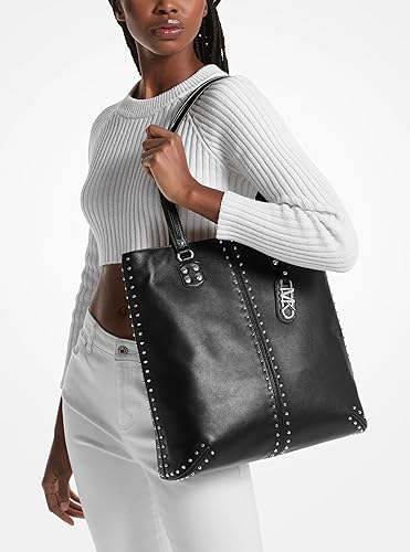 MICHAEL KORS ASTOR LARGE TOTE BAG STUDDED DESIGNER HANDBAG FOR WOMEN, SHOULDER PURSE