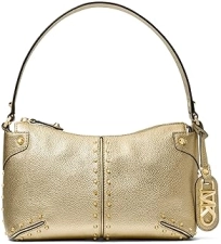 MICHAEL KORS ASTOR LARGE STUDDED POUCHETTE CROSSBODY BAG DESIGNER HANDBAG FOR WOMEN