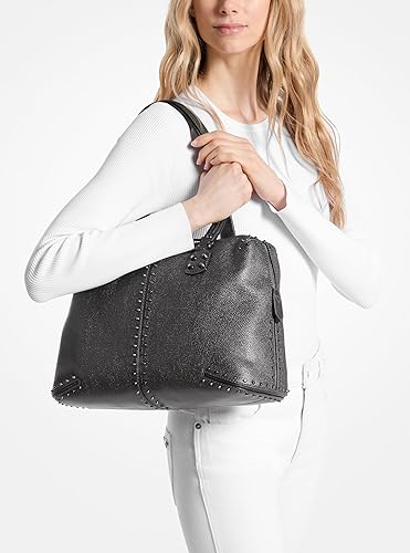 MICHAEL KORS ASTOR LARGE SHOULDER TOTE BAG STUDDED LEATHER DESIGNER HANDBAG FOR WOMEN