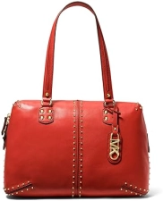MICHAEL KORS ASTOR LARGE STUDDED SHOULDER TOTE BAG DESIGNER LEATHER PURSE FOR WOMEN