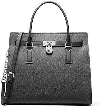 MICHAEL KORS HAMILTON LARGE SATCHEL BAG DESIGNER LEATHER HANDBAG FOR WOMEN, TOP HANDLE PURSE