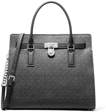 MICHAEL KORS HAMILTON LARGE SATCHEL BAG DESIGNER LEATHER HANDBAG FOR WOMEN, TOP HANDLE PURSE