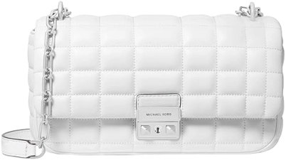 MICHAEL KORS TRIBECA LARGE CONVERTIBLE CHAIN SHOULDER BAG DESIGNER LEATHER PURSE FOR WOMEN