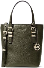 MICHAEL KORS QUINN EXTRA SMALL TOTE CROSSBODY BAG DESIGNER HANDBAG FOR WOMEN, LEATHER PURSE