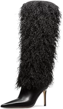 MICHAEL KORS WOMENS DAWN MID CALF HEELED BOOTS FASHION LEATHER BOOTIES FOR WOMEN