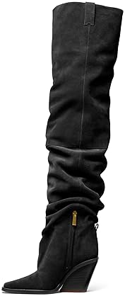 MICHAEL KORS NOEMIE WOMENS OVER-THE-KNEE HEELED BOOTS STYLISH DESIGNER HIGH HEEL FOOTWEAR