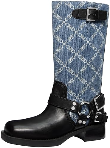 MICHAEL KORS WOMENS CROSBY MOTO BOOTS STYLISH LEATHER MOTORCYCLE BOOTS FOR WOMEN
