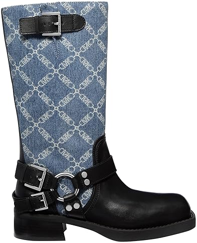 MICHAEL KORS WOMENS CROSBY MOTO BOOTS STYLISH LEATHER MOTORCYCLE BOOTS FOR WOMEN