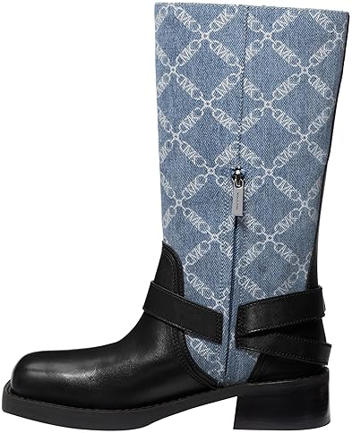 MICHAEL KORS WOMENS CROSBY MOTO BOOTS STYLISH LEATHER MOTORCYCLE BOOTS FOR WOMEN