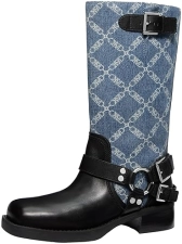 MICHAEL KORS WOMENS CROSBY MOTO BOOTS STYLISH LEATHER MOTORCYCLE BOOTS FOR WOMEN